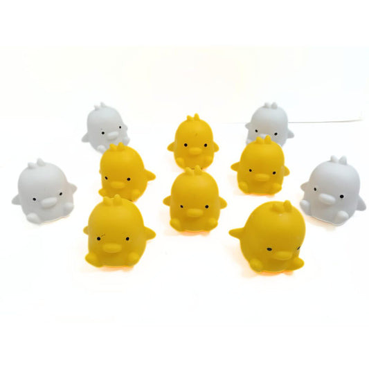 KT-C151 Cute Duck Night Light Nursery Nightlight Lamp Battery Operated Squishy Silicone Bedside Lamp with Tap Control, Fastival Gift