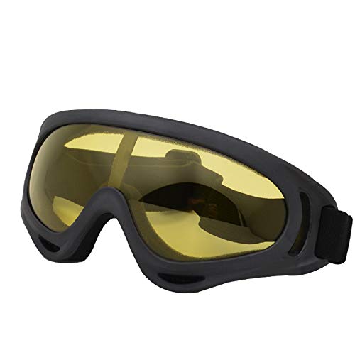 10835    Uv400 Windproof X400 Goggles Motorcycle Glasses for Outdoor Riding (Yellow)