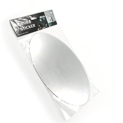 20923 Oval Shape Adhesive Glass Mirror Sticker for Wall on Bathroom Bedroom Living Room Basin Mirror Bathroom Wall Mirror Stickers Unbreakable 30cm X 20cm