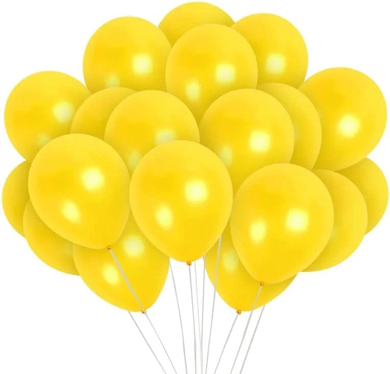 2084 (50 Pcs) yellow Metallic Balloons