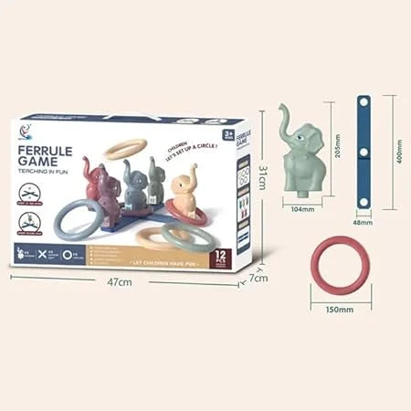 MD-550 Elephant Ring Toss Game for Kids, Indoor and Outdoor Playing Throwing Ring Toy for Boys & Girls