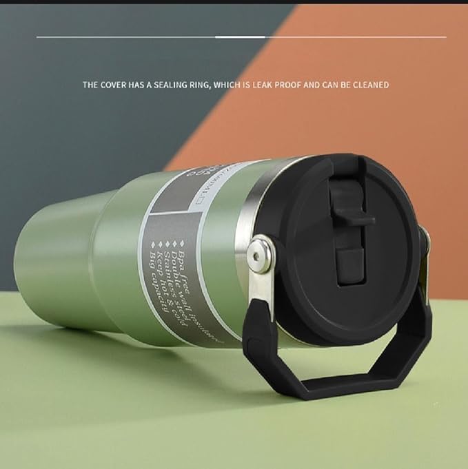20700 Insulated Travel Tumbler, Stainless Steel, Ergonomic Handle, Straw Lid, Vacuum Insulated for Hot and Cold Drinks, Outdoor Adventure Mug