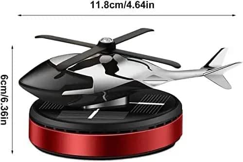 SG-1047 Red Smart Look Car Solar Helicopter Solar Power Dashboard Air Freshener Perfume