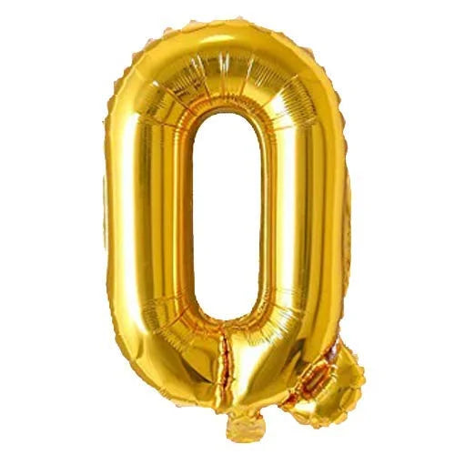 9025 (10 pcs) Q Gold Letter Foil Balloon