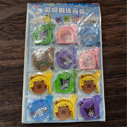 11154 Cute Cartoon Magnetic Doodle Board for Kids – Mini Erasable Magpad Toy with Magnetic Pen – Travel Drawing Board Maze Game for Kids & Preschool Learning Fun (Random)