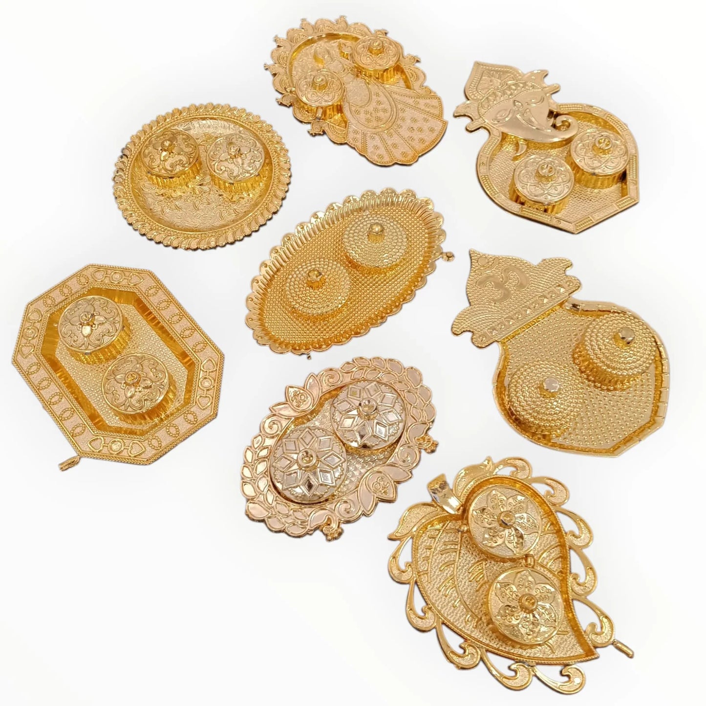 10123 Haldi kumkum holder {Random Desugn}