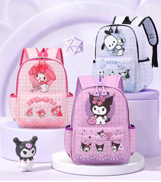 20539 Sanrio school bag Kuromi bag Cinnamoroll travel backpack {Random Color}
