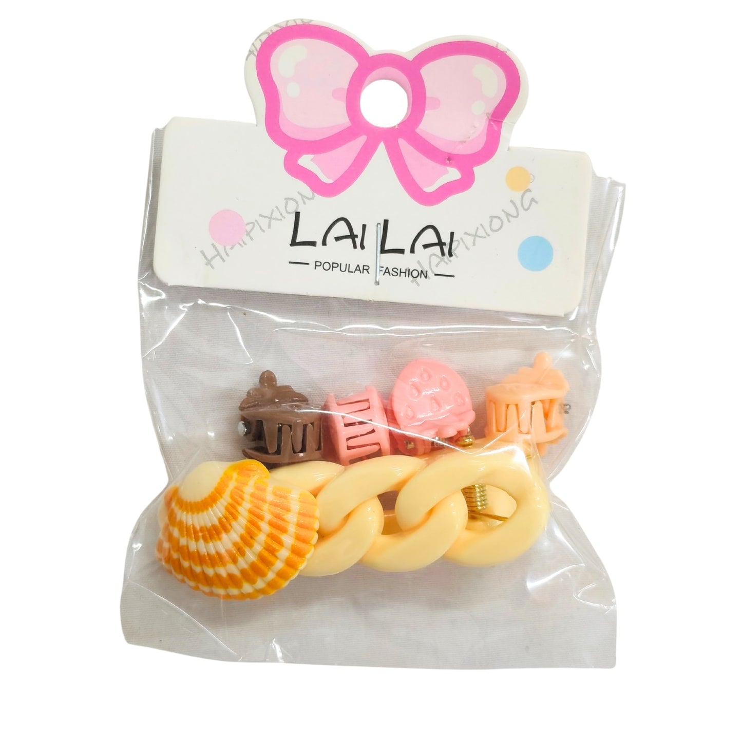 20616 {Pack of 10} 1 Clip with Clutcher Random Color  Accessories for Girls Women Gift