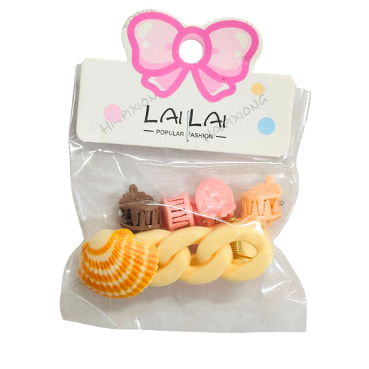 20616 {Pack of 10} 1 Clip with Clutcher Random Color  Accessories for Girls Women Gift