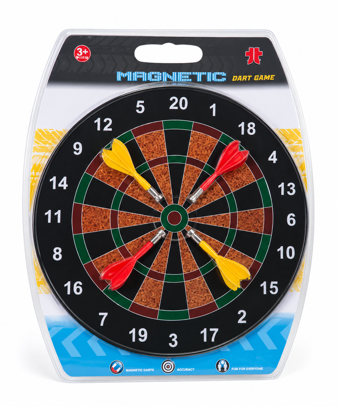 20696 Magnetic Dart Board Game for Kids – 28.5 Cm Indoor & Outdoor Fun with 4 Soft Darts