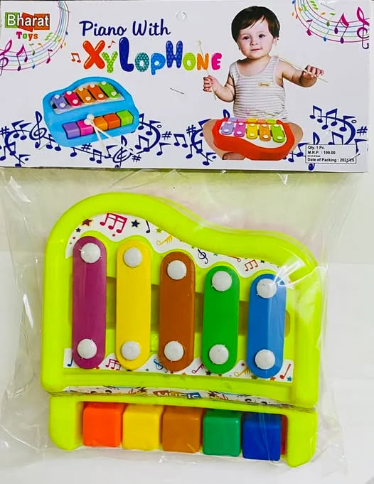 20090 2 in 1 Mini Piano and Xylophone Toy with Colorful Keys