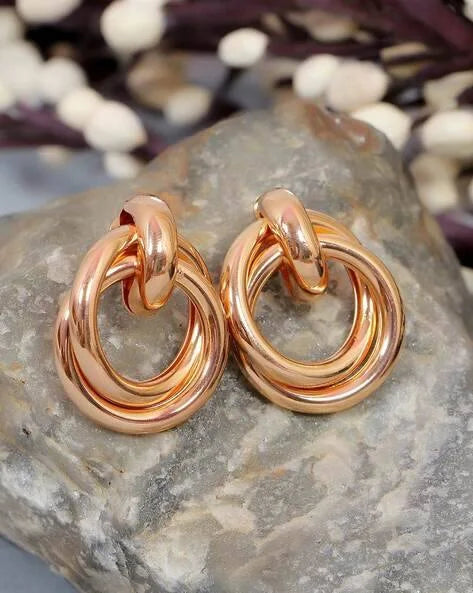 10413 {12 Pair} Womens Jewellery Gold Plated Knot Clip-On Earrings