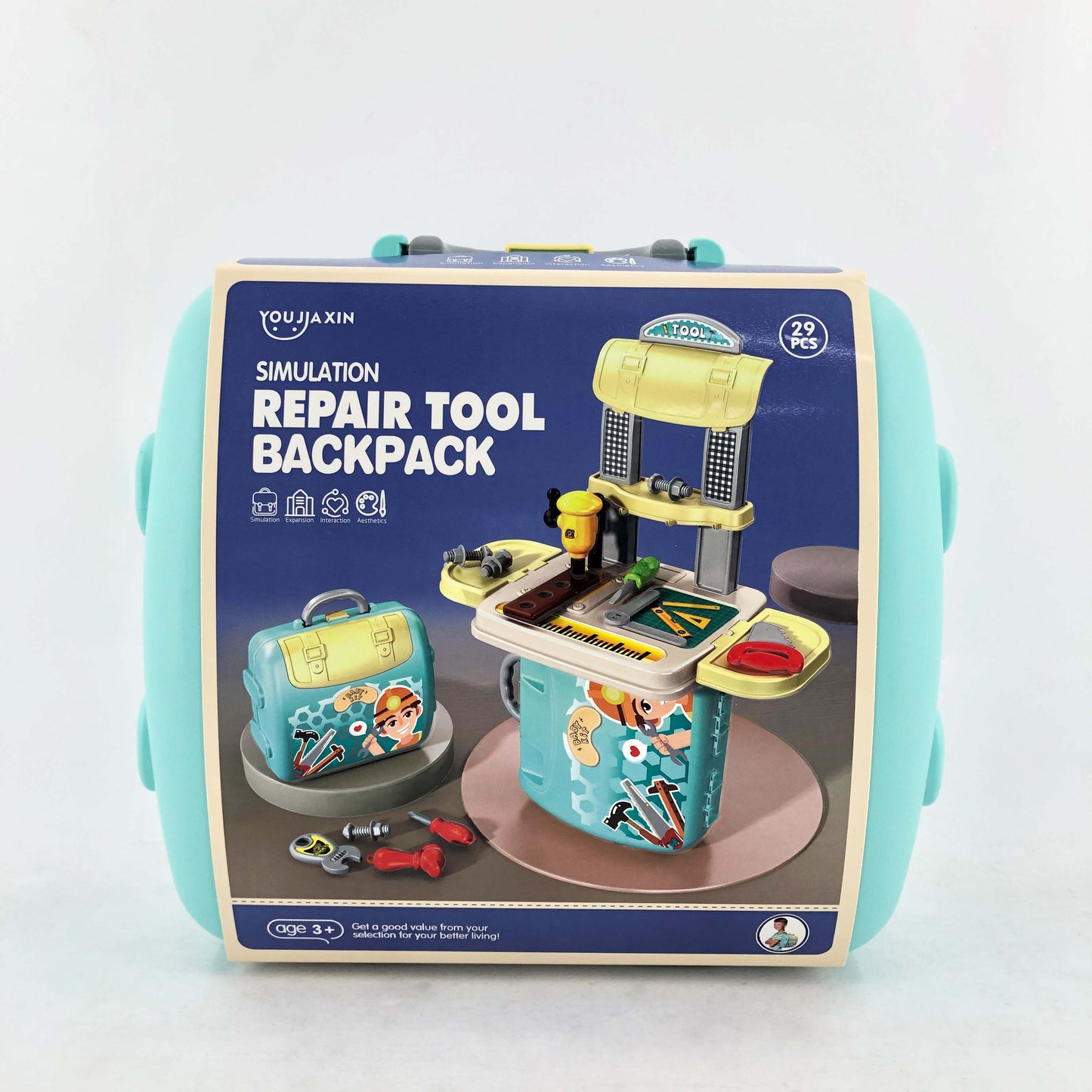 129A Play Variable Assembly Backpack Kids Small Bag Tools Set Toy