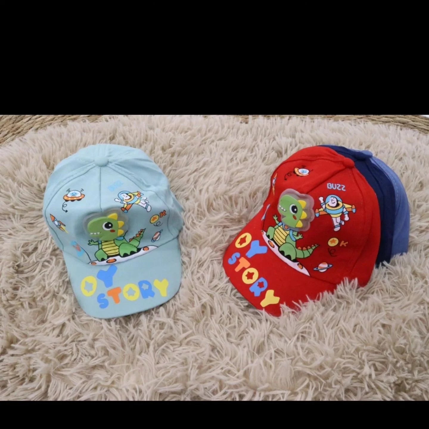 20102 Polyester Comfortable Cartoon Dino Print Little Sports Light Cap For Active Kids {Random Design}