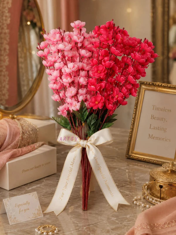 21088 Artificial Flowers Cherry Blossom Flower Bunch (Muticolor)