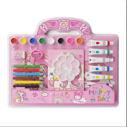 GBT-51296 Cute Cartoon Portable Painting Suitcase Set