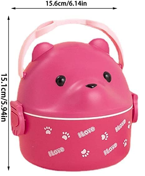 20515 Cartoon Lunch Box with Handle for Kids, Leak Proof Microwave Safe Tiffin Box for Boys, Girls (Multi Color)