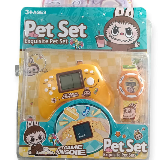 20095 Retro Video Game Keychain with Watch for Boys and Girls {Random Color}