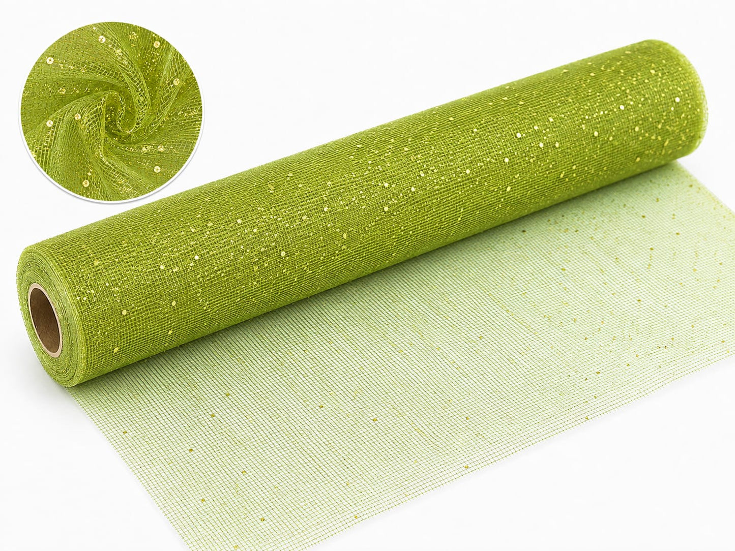 21062 Multicolour Glitter Tulle Net Fabric Roll for Gift Wrapping & Decoration