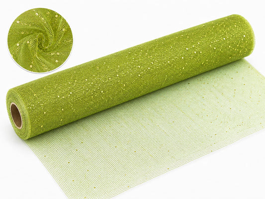 21062 Multicolour Glitter Tulle Net Fabric Roll for Gift Wrapping & Decoration