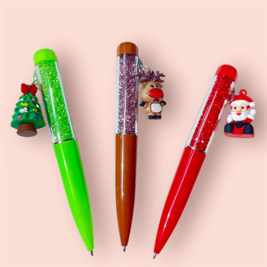 3129 Christmas Crystal Pens For Kids Ball Pen Set – Comfortable Grip for Extra Smooth Writing