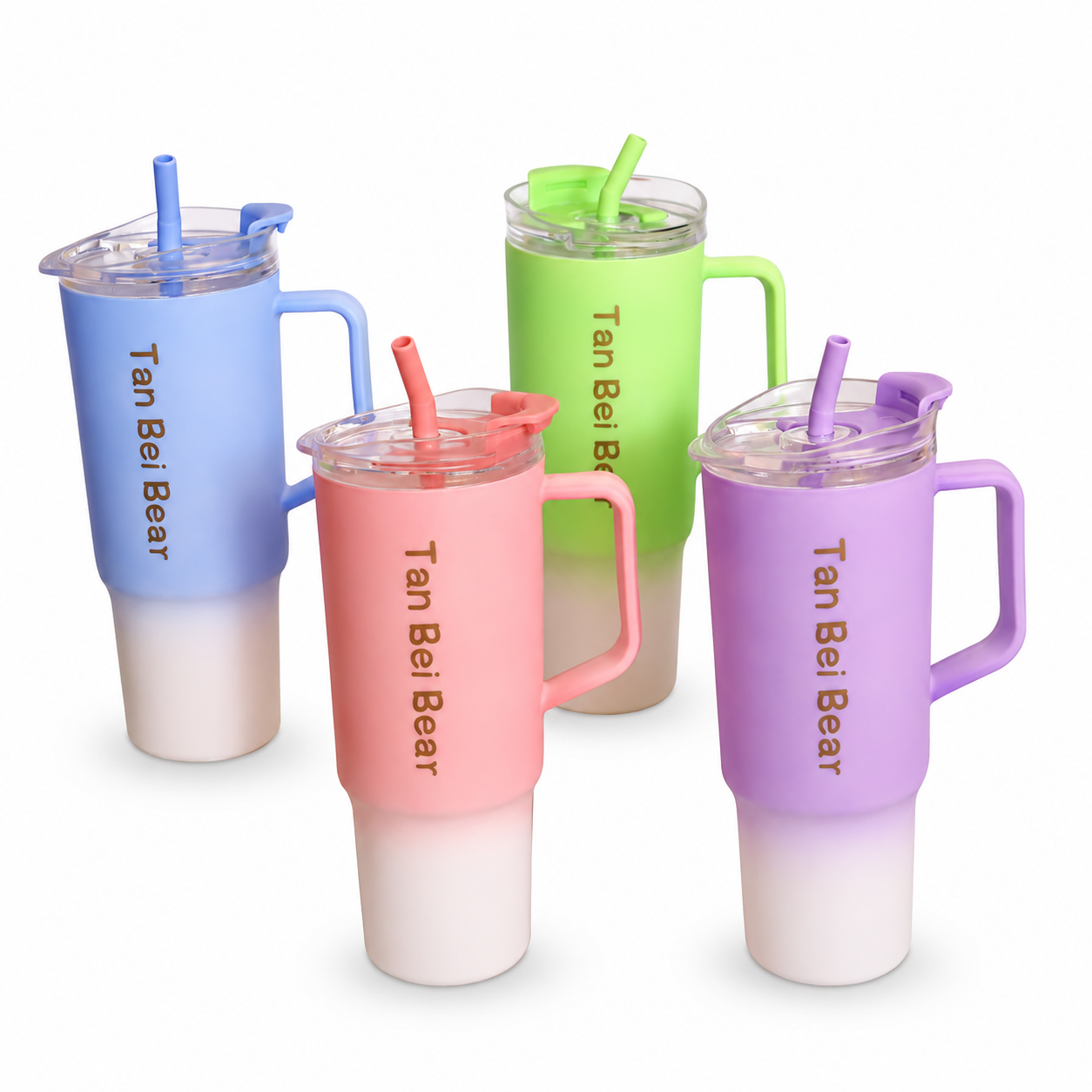 20975 Tumbler Bottle with Handle & Lid, 2 Straws with Straw Cap – Leakproof Sipper Bottle with Straw Kids Water Bottle for School & Travel {Multicolor}