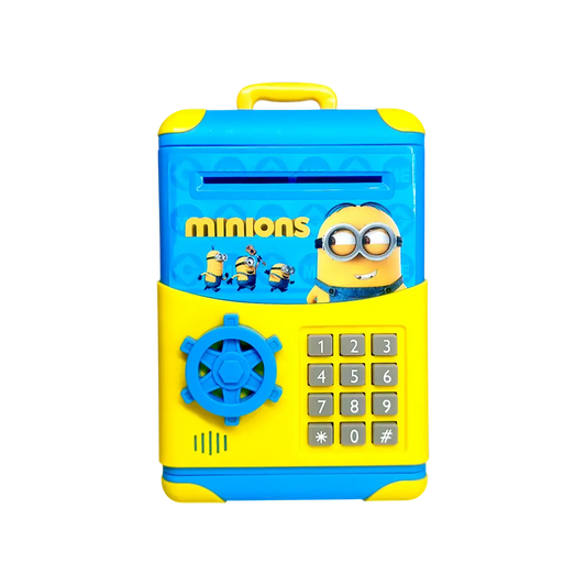 ZY-WF3003 Minions Kids Piggy Bank ATM Toy with Password Lock & Music – Money Saving Box for Kids
