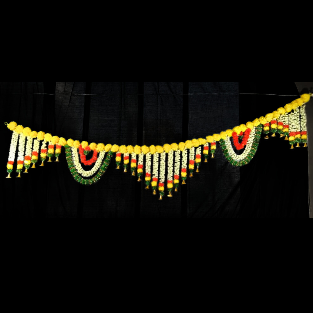 11155 Shobha Sanskruti Artificial Mogra Flowers I Heavy Door Hanging Toran I Bandhanwar for All Festivals Decoration {6 Feet}