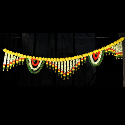 11155 Shobha Sanskruti Artificial Mogra Flowers I Heavy Door Hanging Toran I Bandhanwar for All Festivals Decoration {6 Feet}