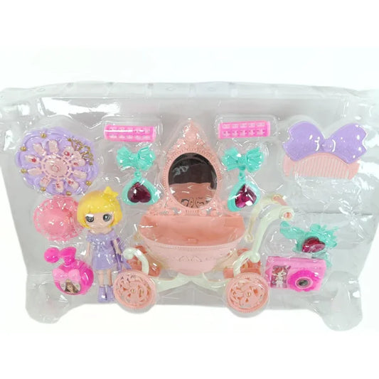 HZ-17 Kids Dollhouse Playset Portable Dollhouse Toy for Girls