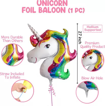 9076 Unicorn Foil Balloon ,Theme Decoration
