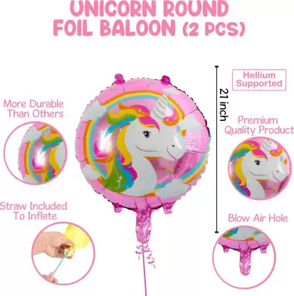 9076 Unicorn Foil Balloon ,Theme Decoration