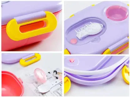 10416 Magic Cute Bento Style Lunch Box for Kids 1 Containers Stainless Steel School Lunch Box
