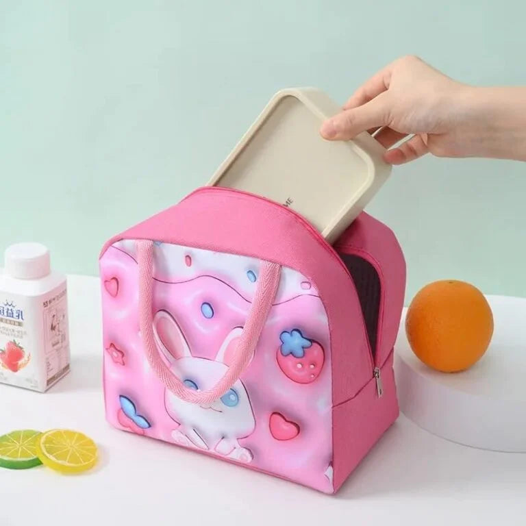 GBT-51077 3D Hot & cold leak proof lunch bags Insulated Tiffin Lunch Bags