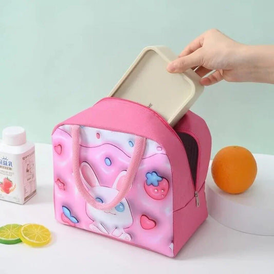 GBT-51077 3D Hot & cold leak proof lunch bags Insulated Tiffin Lunch Bags