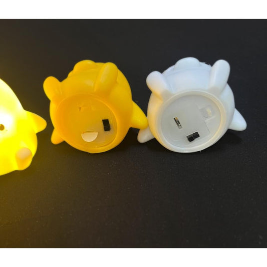 KT-C151 Cute Duck Night Light Nursery Nightlight Lamp Battery Operated Squishy Silicone Bedside Lamp with Tap Control, Fastival Gift