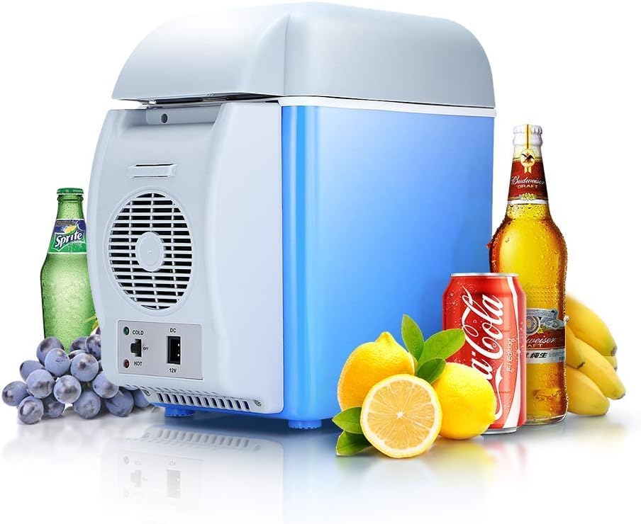 20585 Mini Refrigerator Compact and portable, with 7.5 liters capacity, food grade, with low noise and thick inner lining, suitable for use in the car.
