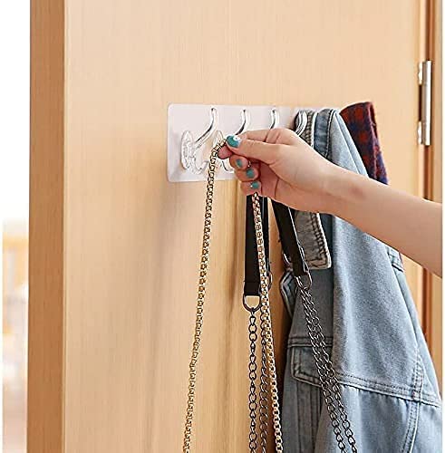 20116 Wall Hooks Hanger for Hanging Clothes Strong Self Adhesive Magic Sticker Home Kitchen Bedroom Door Organizers Accessories Items