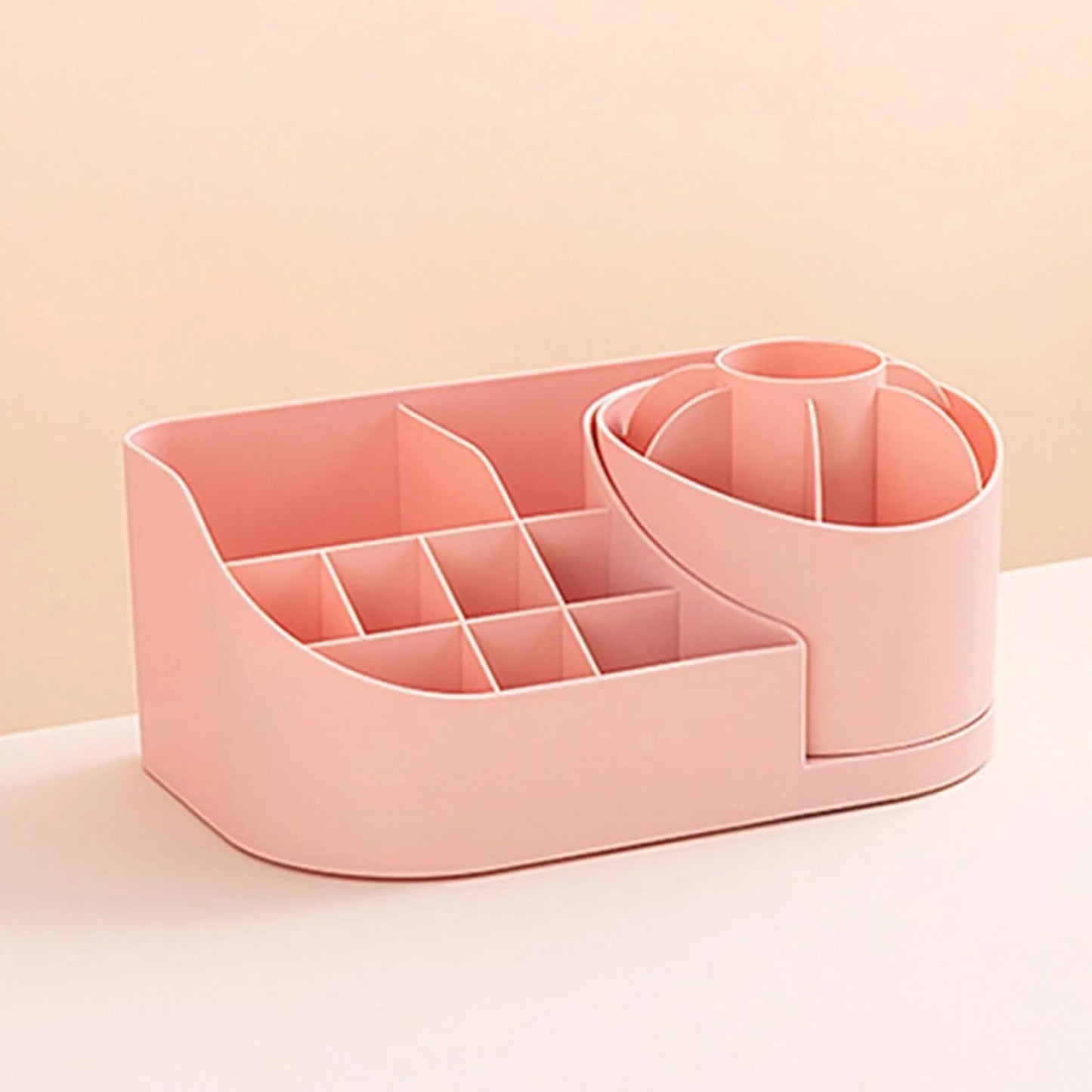 10368 360° Rotating Makeup Brushes Organizer, Cosmetics Organizer, Durable Makeup Box