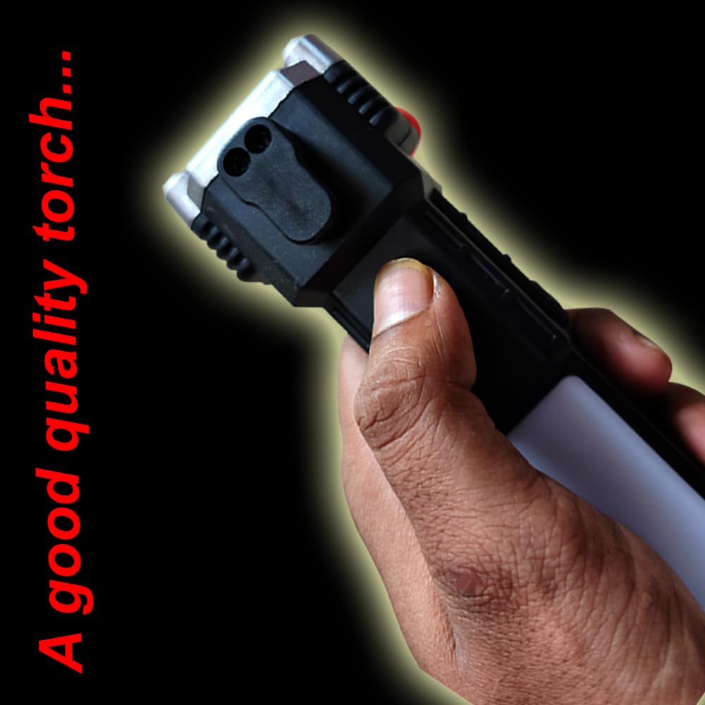 20793 Powerful 3W LED 4 Mode Long Distance high Power Long Lasting Flashlight Torch(Black)