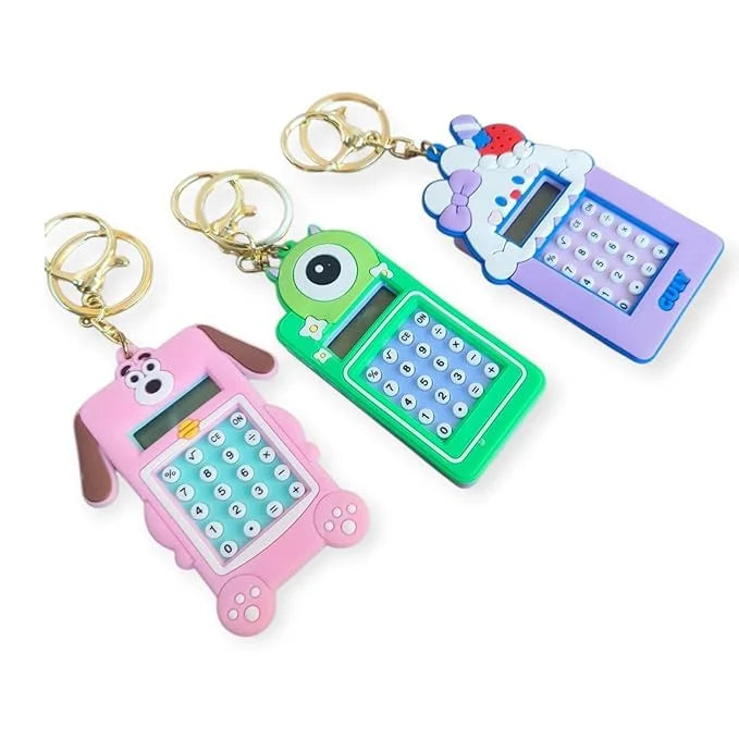 10539 Calculator with Mini Game Keychain || Cartoon Keychain for Boys & Girls || Keyring with Pendant for Bags & Keys