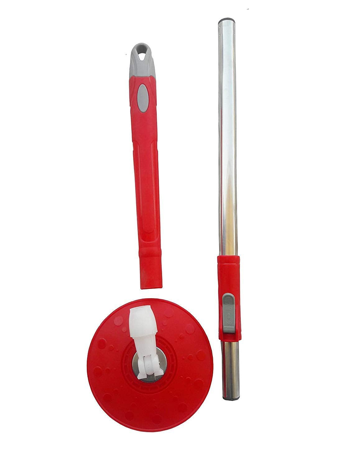 20855 Home Cleaning Stainless Steel 360° Rotating Pole - Microfiber Mop with Adjustable Rod Stick {Random Color}