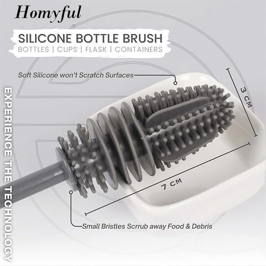 11290 Long Handle Silicone Bottle Cleaner Brush, Mug Cleaning Brush