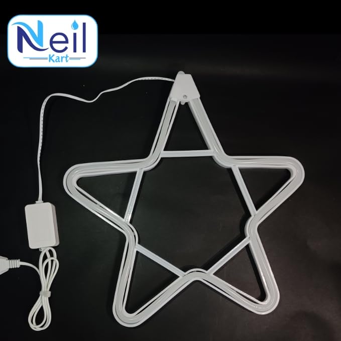 20902 Decorative Neon Light Waterproof Hanging Light For Indoor and Outdoor Decoration with Hanging Hook (Star)