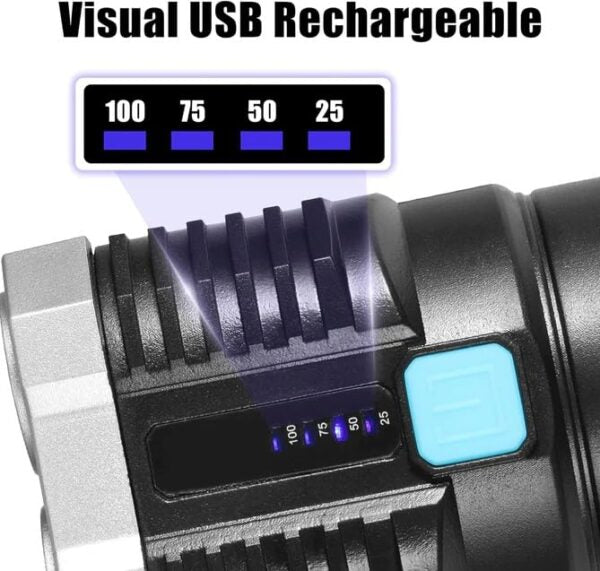 L-S03 Multifunctional Strong 4 LED Torch Light, Portable Rechargeable