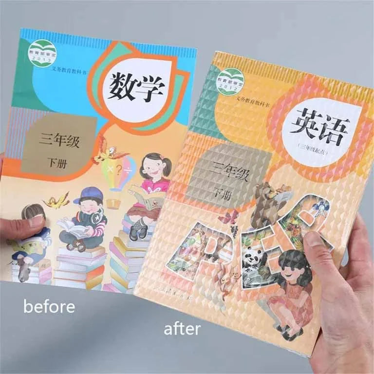 10581 -30 Pcs- 3 Different Sizes -10 Each. Transparent Paper Sticker Book Covers. Waterproof transparent book cover