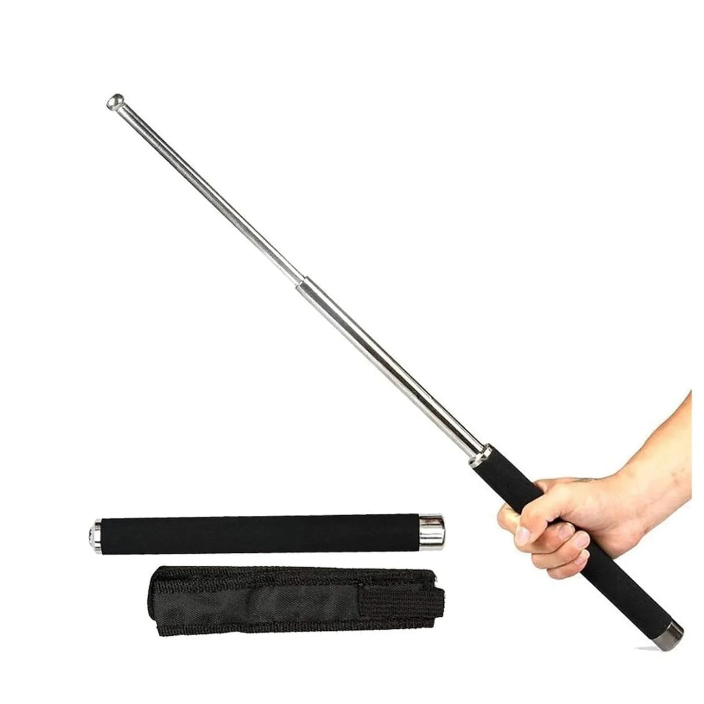 10761 Stainless Steel self Defence Foldable Pointer Compact Magical, Extendable Wand with Comfortable Grip & Hiking