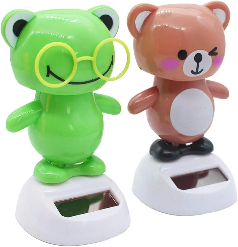 10274 Solar Powered Dancing White Panda Dolls Swinging Animated Sun Catcher Car Decor Portable Suncatchers Home Car Ornament Kids Toys Gifts (1 pcs)