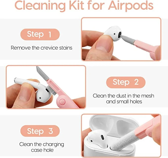 20156 7 in 1 Electronic Cleaner kit, Cleaning Kit for Monitor Keyboard Airpods MacBook iPad iPhone iPod, Screen Dust Brush Including Soft Sweep