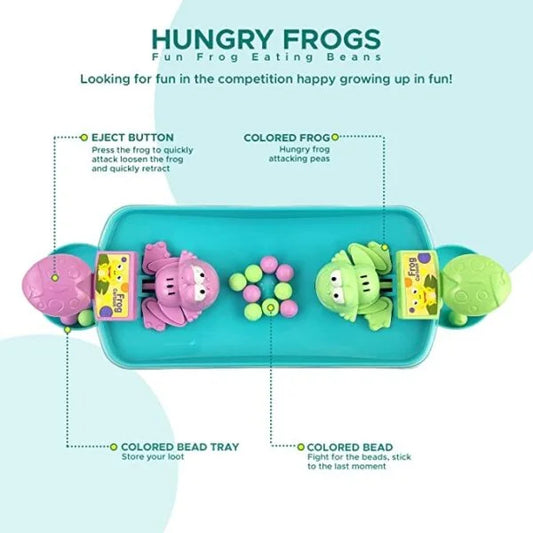 10502 Hungry Frog Eating Beans Game Indoor Interactive Family Board Game with Balls – 2 Player